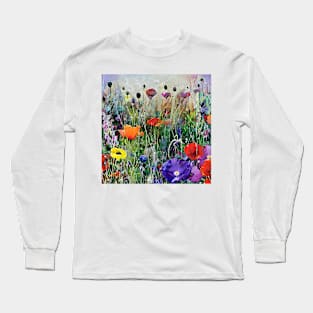 poppy watercolor Long Sleeve T-Shirt